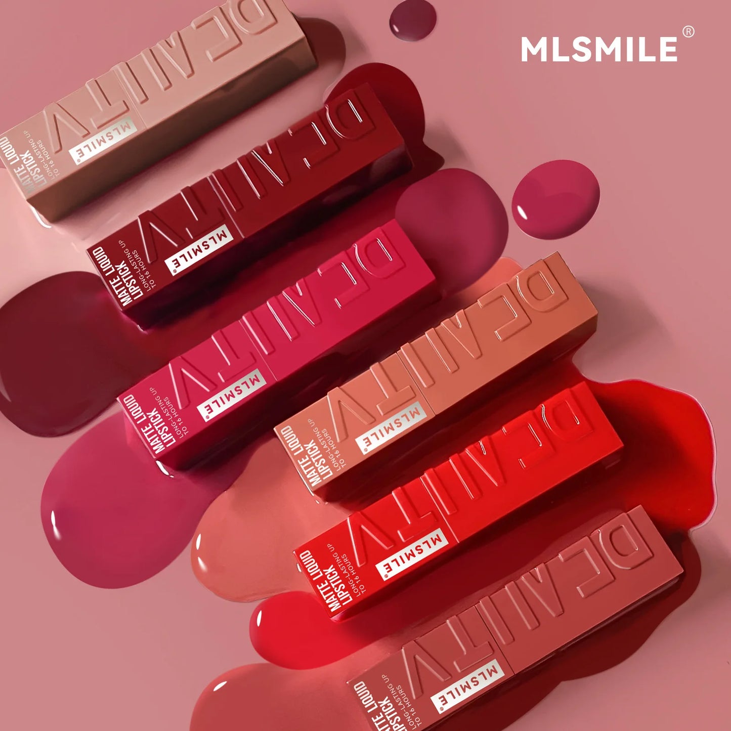 π MLSMILE 6-Color Matte Liquid Lipstick β Non-Stick, Matte & Long-Lasting!