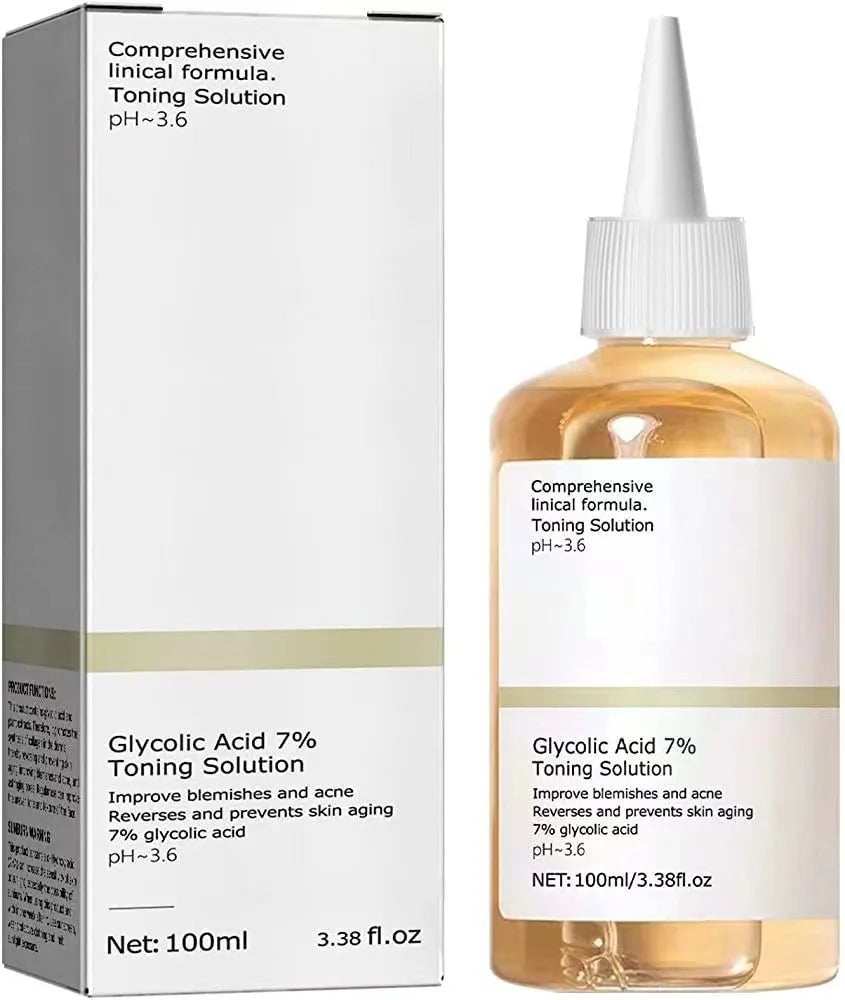 💧 Glycolic Acid 7% Toning Solution –Acne Removal, Deep Cleanse, Moisturize & Skin Repair!(100ml)