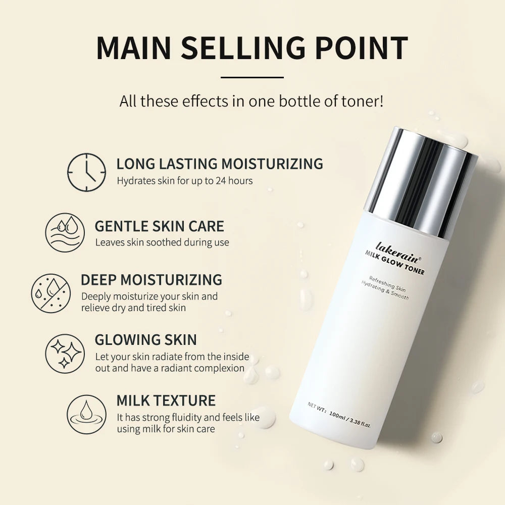 π₯ Milk Glow Toner β Deep Hydration & Brightening for Radiant Skin! β¨