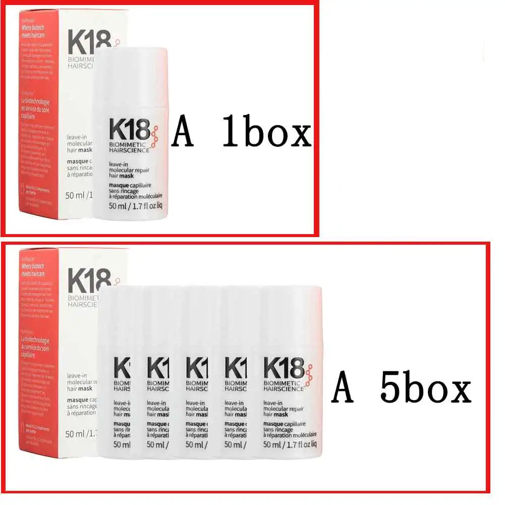 K18 Leave-In Molecular Repair Hair Mask – Deep Keratin Treatment for Damaged Hair & Scalp (1/5 PCS)