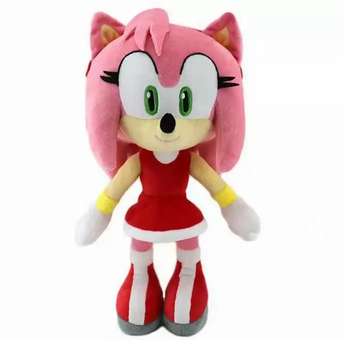 30cm Sonic Plush Toy – Soft Stuffed Hedgehog, Amy Rose, Knuckles & Tails Dolls