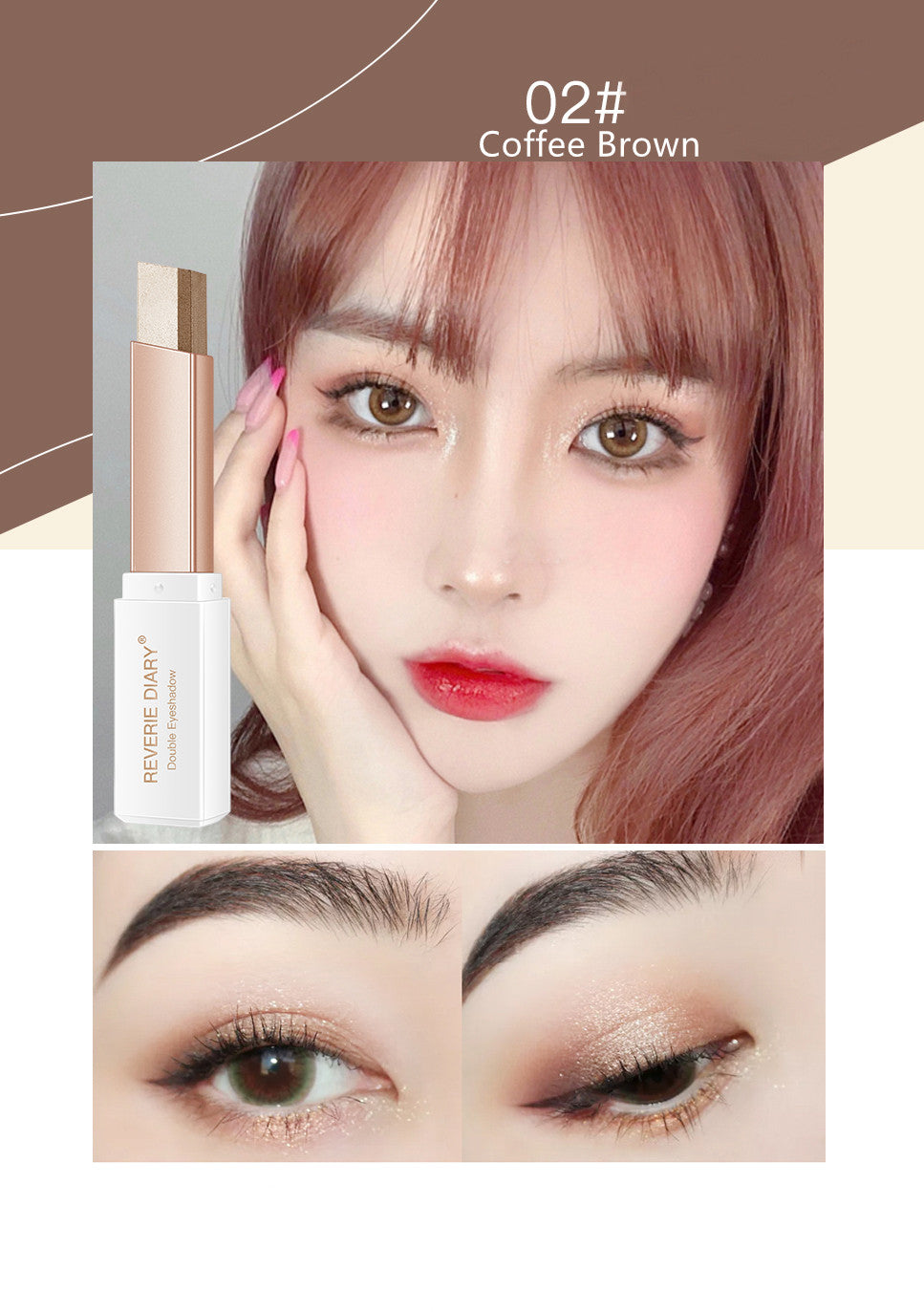 Double Color Gradient Lazy Eye Shadow Makeup