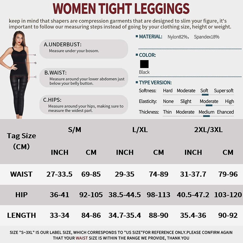 Leg Slimming Body Shaper Anti Cellulite Compression Leggings