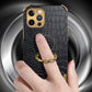 Crocodile Pattern Leather iPhone Case 13 / 13 Mini / 13Pro / 13 Pro Max