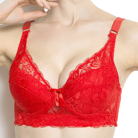 Red Hot Full Cup Lace Bra