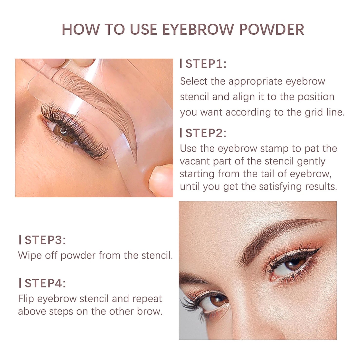 Eyebrow Stamp & Stencil Kit -  Perfect Brows in Seconds