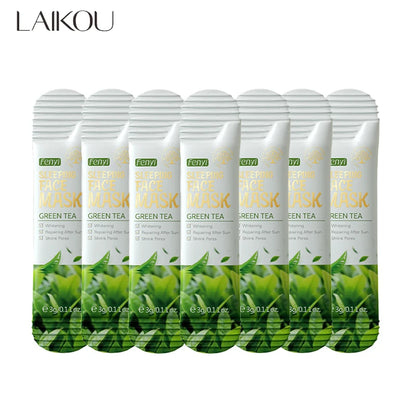 LAIKOU 7pcs Hydrating Sleeping Face Mask – Deep Hydration & Skin Nourishment