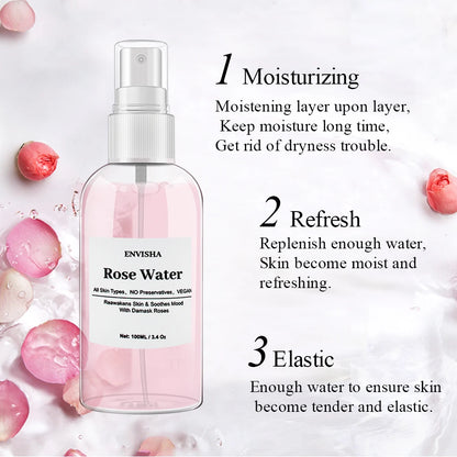 🌹 Organic Rose Water Toner – Hydrate, Refresh & Revitalize Your Skin!