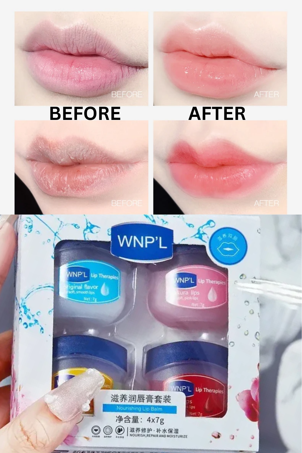 Natural Plant-Based Lip Balm Set – Long-Lasting Moisture & Softness (4/6/8PCS)