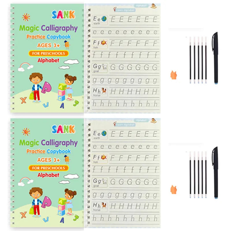 Sank Magic Practice Copybook – Reusable English Handwriting Book for Kids