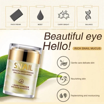 Snail Collagen Face Cream – Whitening, Moisturizing & Anti-Aging Firming Cream for Wrinkles & Eye Bags (60g)