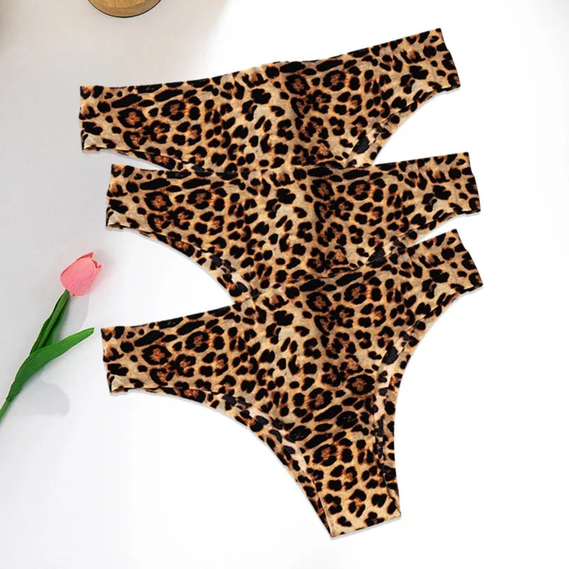 3PCS Set Leopard Panty – Ultra-Soft & Breathable Ice Silk Underwear