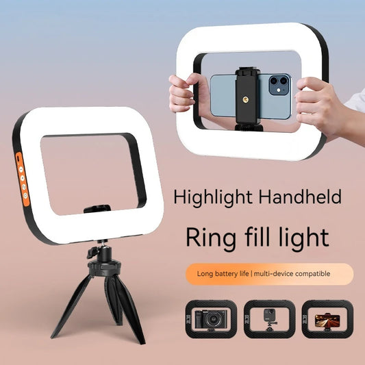Portable Rabbit Cage Selfie  LED  Ring Light –  Rechargeable Fill Light for Mobile & Live Streaming