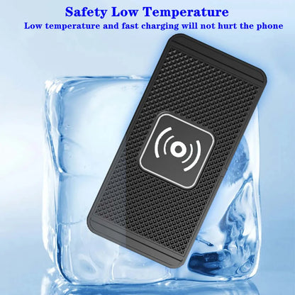 Fast Wireless Car Charger Pad for iPhone 16-12 & Samsung S24/S23 Series