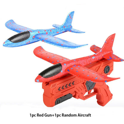 Foam Airplane Launcher Toy - Fun Outdoor Flying Toy for Boys & Girls