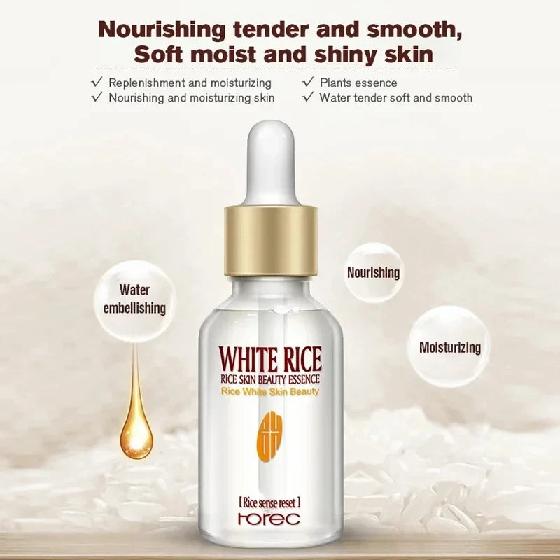 Whitening Rice Essence – Anti-Aging Pore Shrinking & Glowing Skin Care