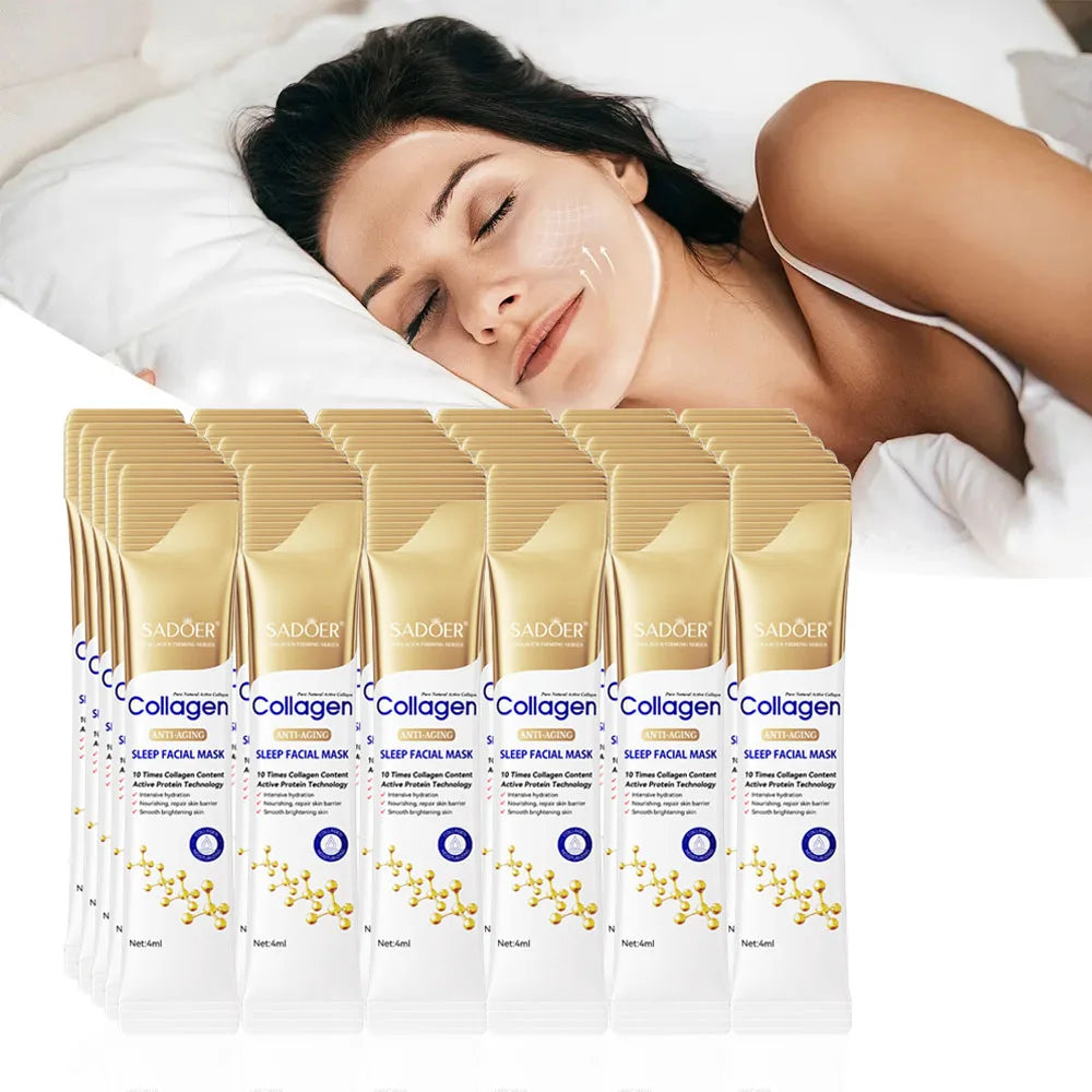 30pcs SADOER Collagen Night Masks – Nourish, Hydrate & Revitalize Skin