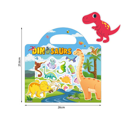 Reusable Sticker Book for Kids – Cute Cartoon Animals & DIY Puzzle Scenes