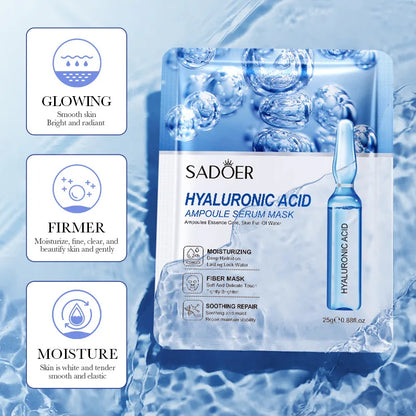 10pcs SAODER Hyaluronic Acid Facial Mask