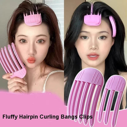 2pcs Fluffy Hairpin Curling Clips – Easy Volume & Style for Bangs & Roots