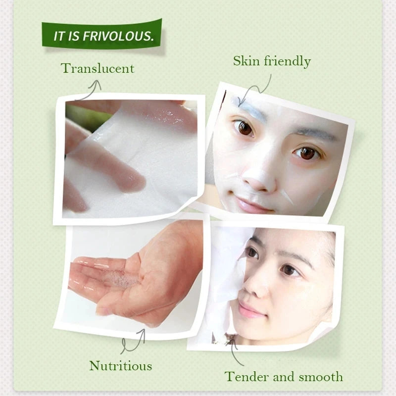 30pcs Natural Plant Facial Mask – Moisturizing & Oil Control for Anti-Aging Skin