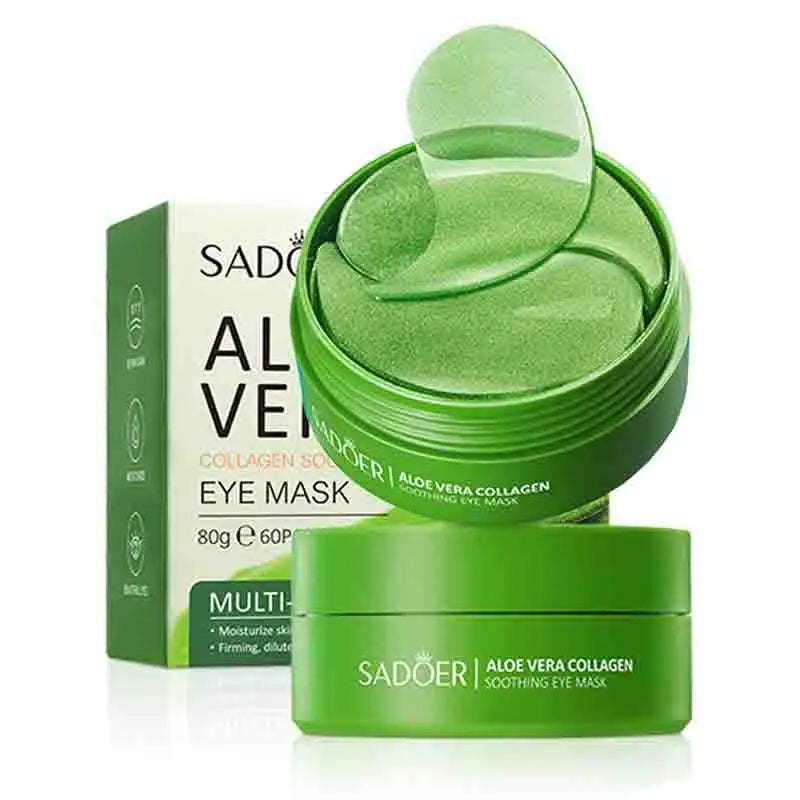 60pcs Aloe Vera Collagen Eye Mask – Hydrating ,Anti-Puffiness Remove   Dark Circle & Eye Bag