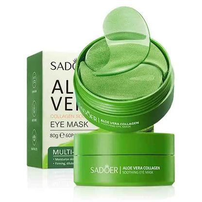 60pcs Aloe Vera Collagen Eye Mask – Hydrating ,Anti-Puffiness Remove   Dark Circle & Eye Bag