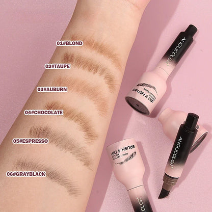 3D Wild Eyebrow Pencil – Waterproof Angled Brush for Natural Full Brows