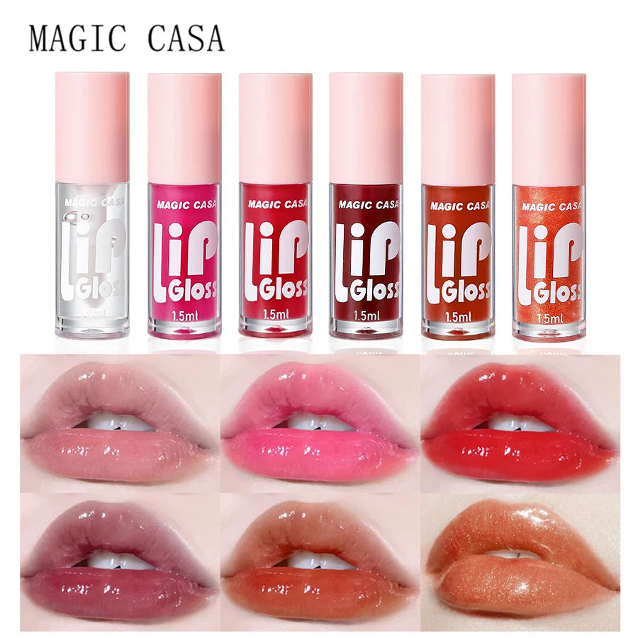 💖 Magic Casa 6-Piece Hydrating Jelly Lip Gloss  Oil – Long-Lasting Moisture & Shine!