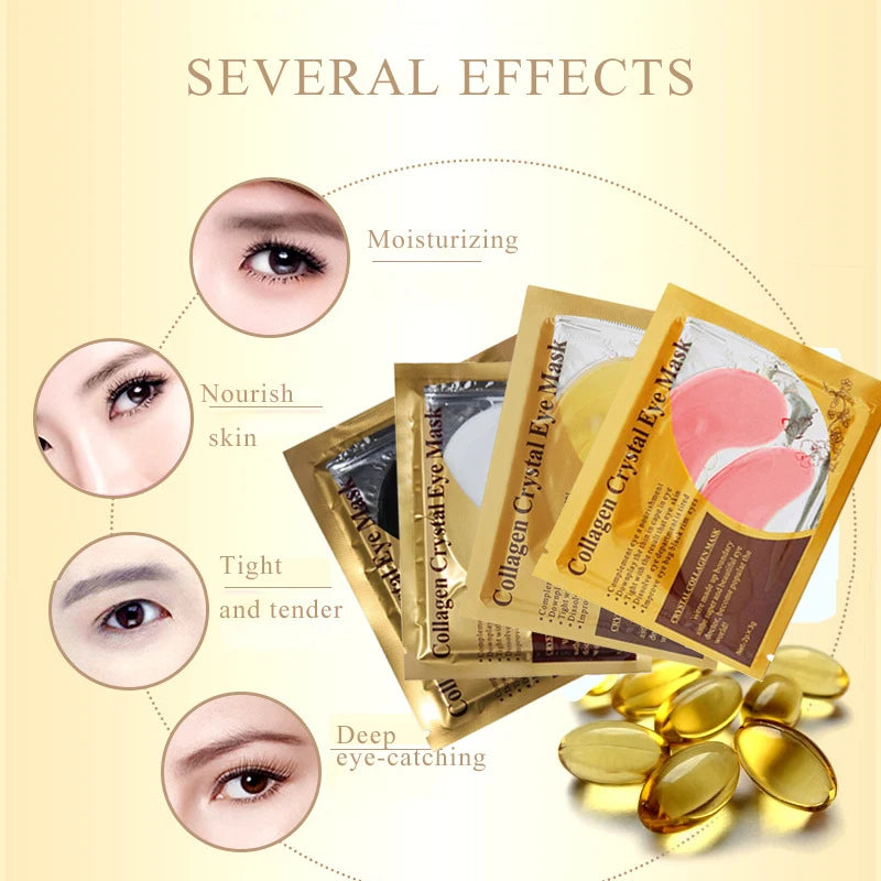 10Pairs Gold Collagen Crystal Eye Mask – Reduce Puffiness, Wrinkles & Dark Circles