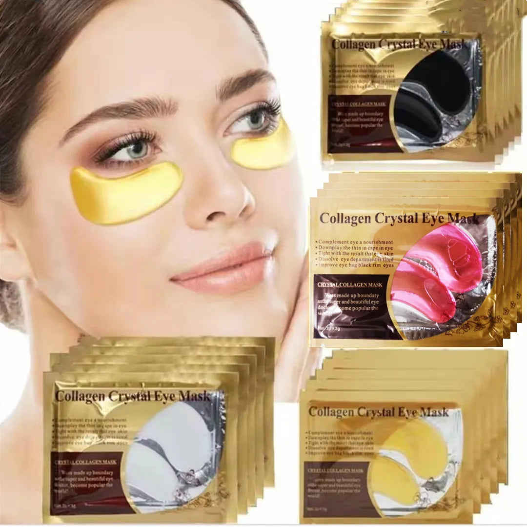 10Pairs Gold Collagen Crystal Eye Mask – Reduce Puffiness, Wrinkles & Dark Circles