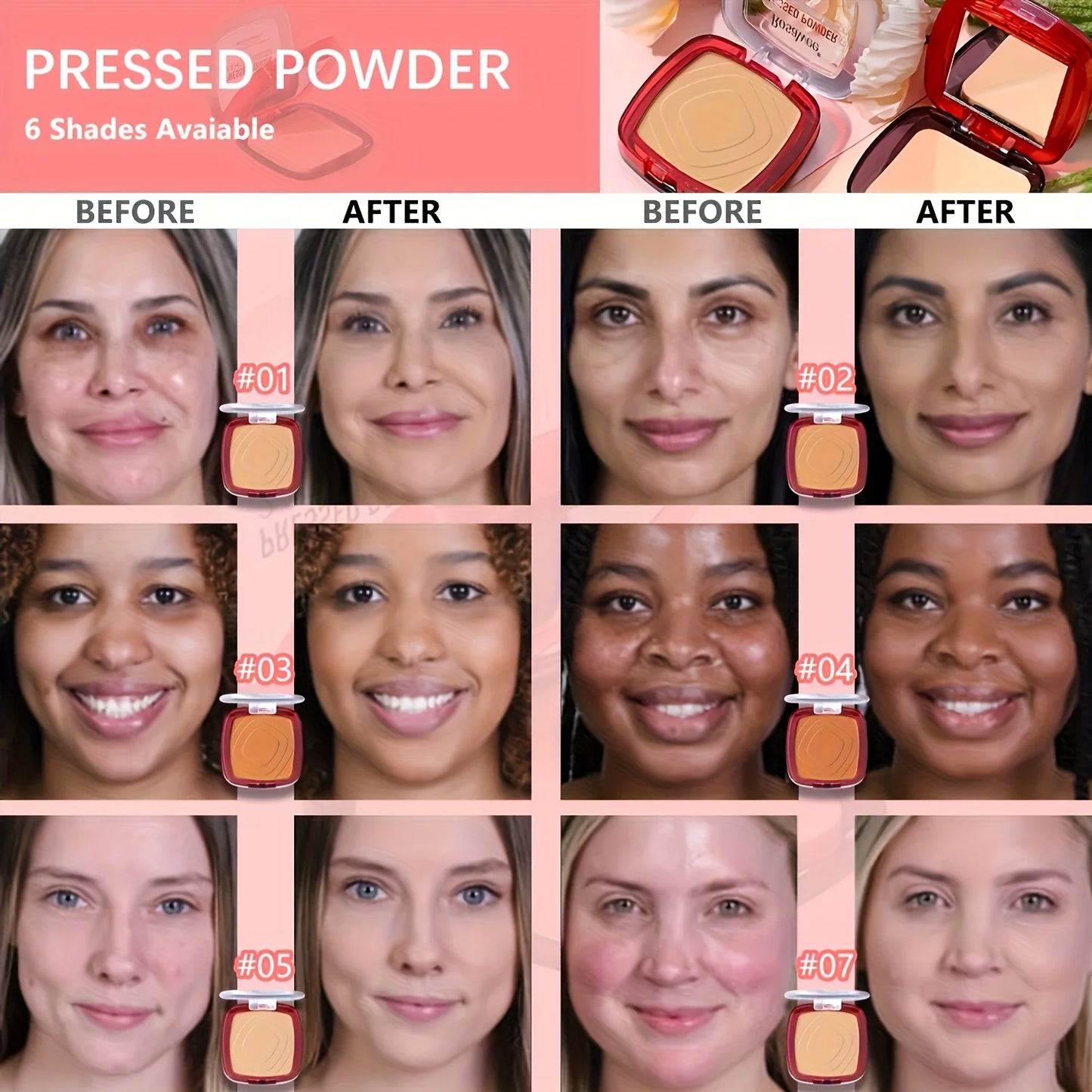 Matte Full Coverage Pressed Foundation Powder