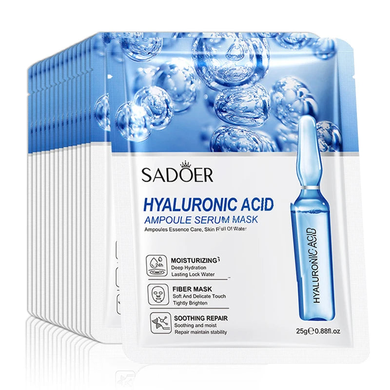 10pcs SAODER Hyaluronic Acid Facial Mask