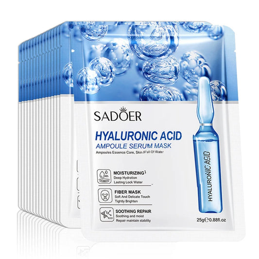 10pcs SAODER Hyaluronic Acid Facial Mask