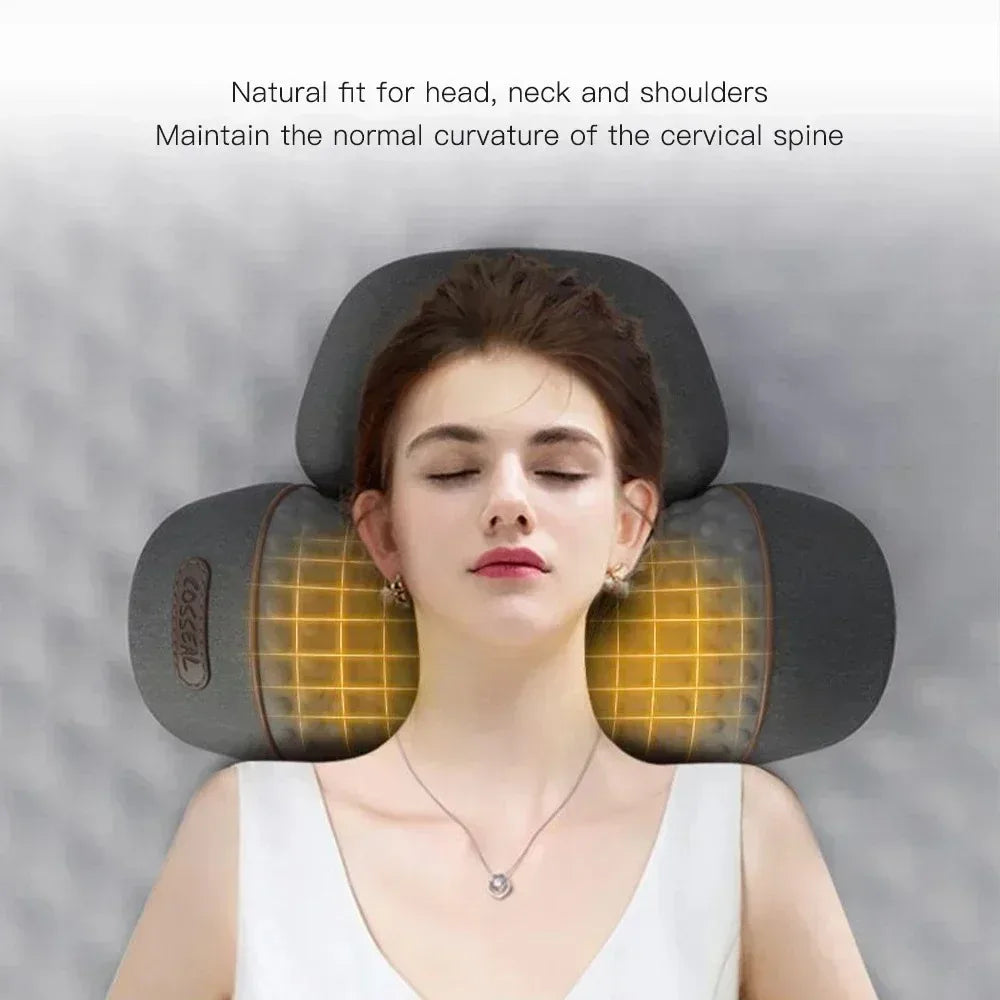 Electric Neck Massager Pillow – Hot Compress & Traction for Pain Relief