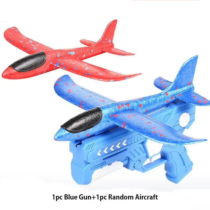 Foam Airplane Launcher Toy - Fun Outdoor Flying Toy for Boys & Girls