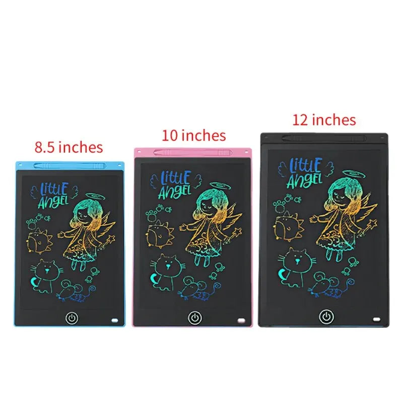 Kids LCD Drawing Tablet – 6.5/8.5/10/12 Inch Rechargeable Erasable Board with Stylus