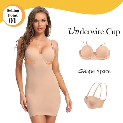 Slimming Full-Length Shapewear Slip – Seamless Body Shaper for a Smooth Look