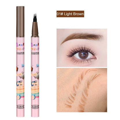 4 Colors Microblading Eyebrow Pen – Smudge-Proof & Sweat-Resistant