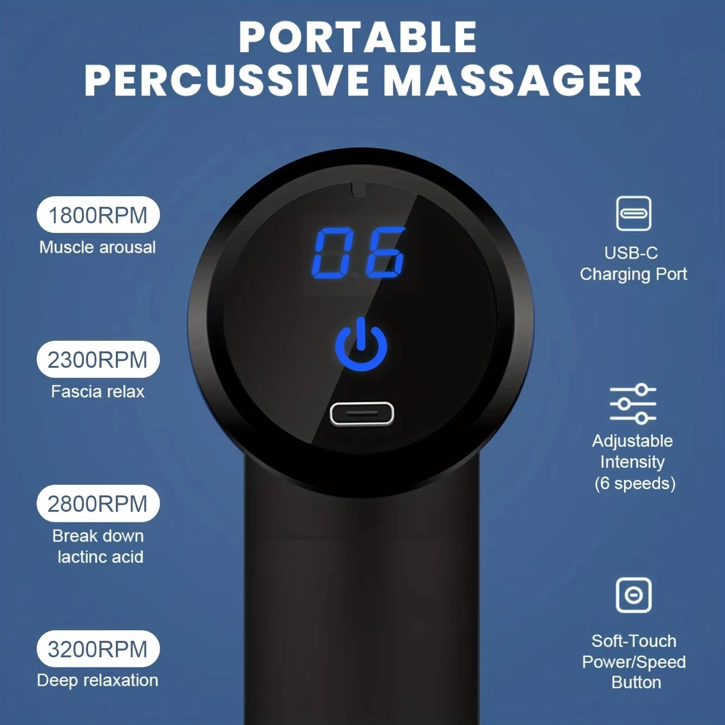 💪 Mini Portable Massage Gun – Deep Tissue Relief Anytime, Anywhere!