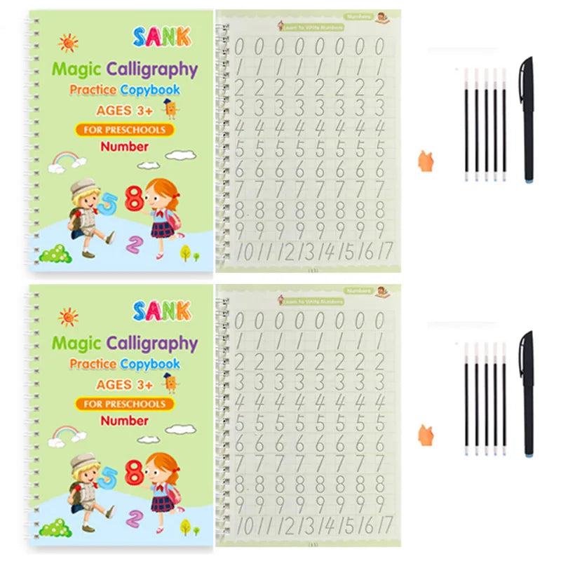 Sank Magic Practice Copybook – Reusable English Handwriting Book for Kids