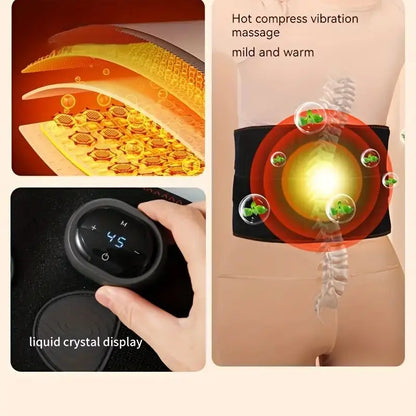 ⚡ Lumbar Heating Massage Waist Belt – Pain Relief On the Go!