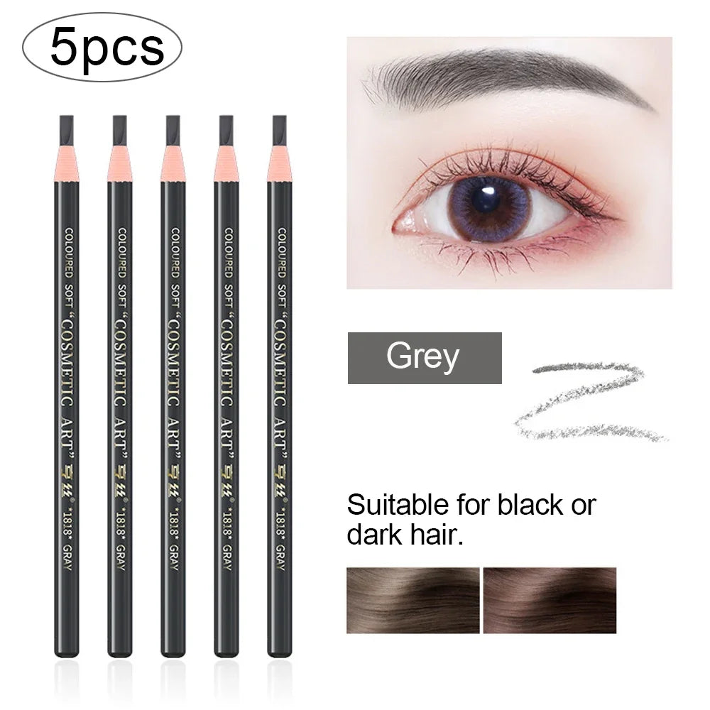 5PCS Set Waterproof Microblading Eyebrow Pencil – Long-Lasting Brow Perfection!