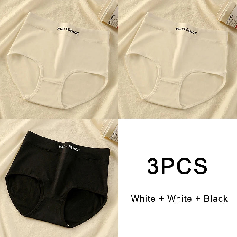 3PCS Set Women's High-Waist Cotton Panty  – Soft, Breathable & Comfortable Underwear