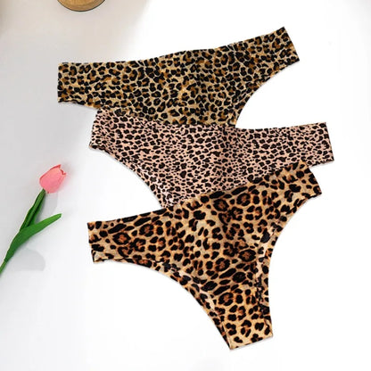 3PCS Set Leopard Panty – Ultra-Soft & Breathable Ice Silk Underwear