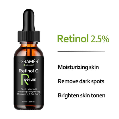 Retinol Anti-Aging Serum – Reduces Fine Lines, Removes Spots, Evens Skin Tone & Moisturizes