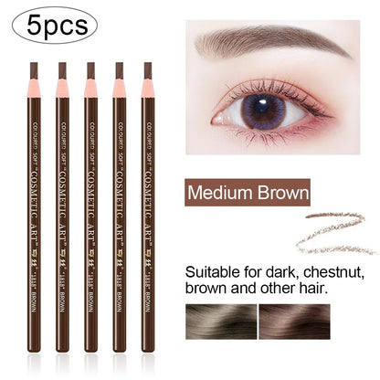 5PCS Set Waterproof Microblading Eyebrow Pencil – Long-Lasting Brow Perfection!