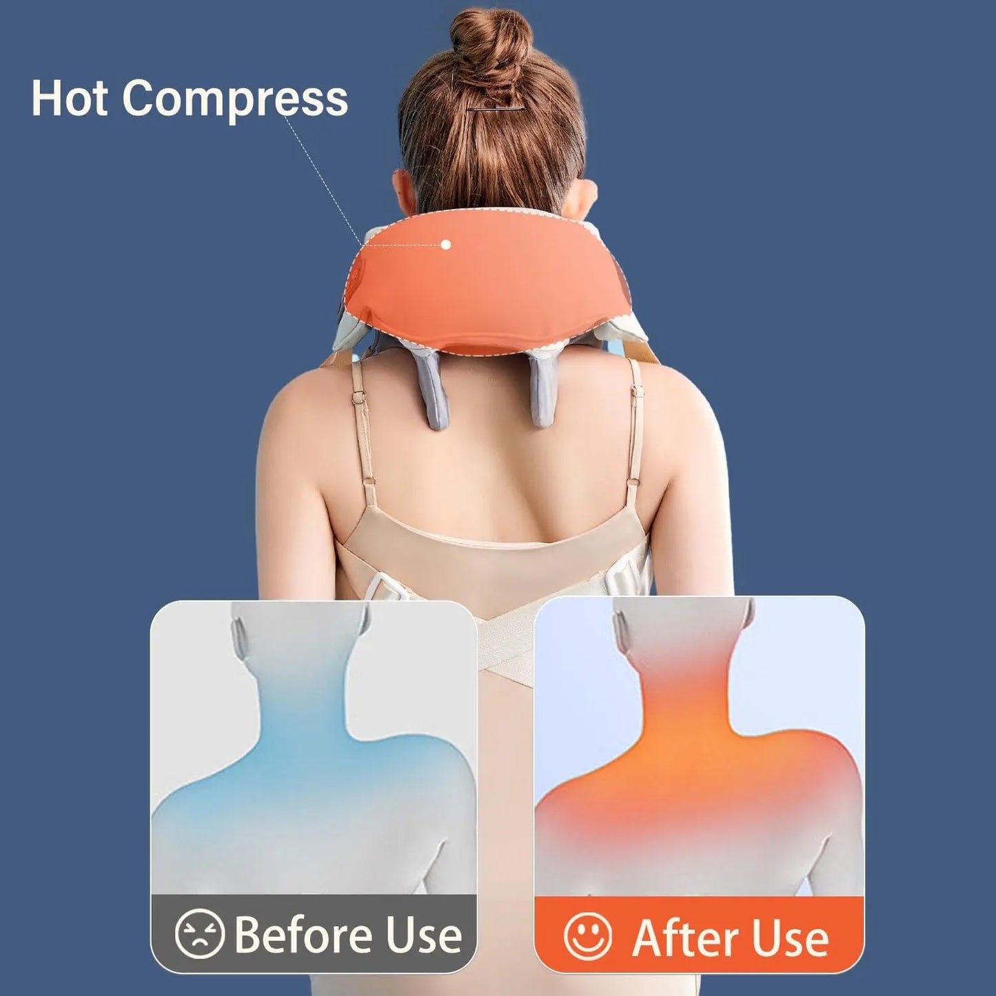 Deep Tissue Shiatsu Neck & Shoulder Massager – Relieve Pain with Heat & Kneading Therapy