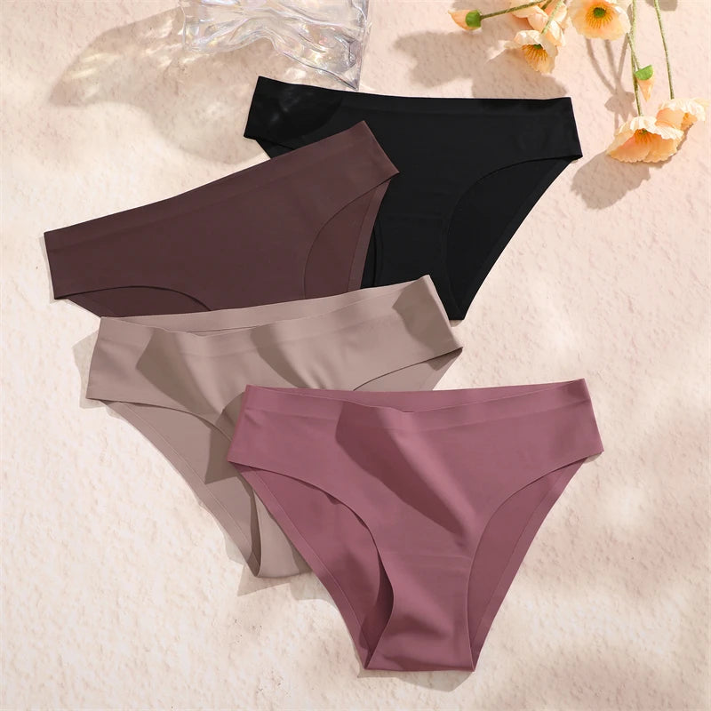 5PCS Set Seamless Ice Silk Panty  – Ultra Soft & Invisible Comfort