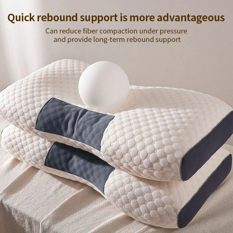 Orthopedic Cervical Neck Pillow  – Sleep Support & Cervical Protection with Soybean Fiber